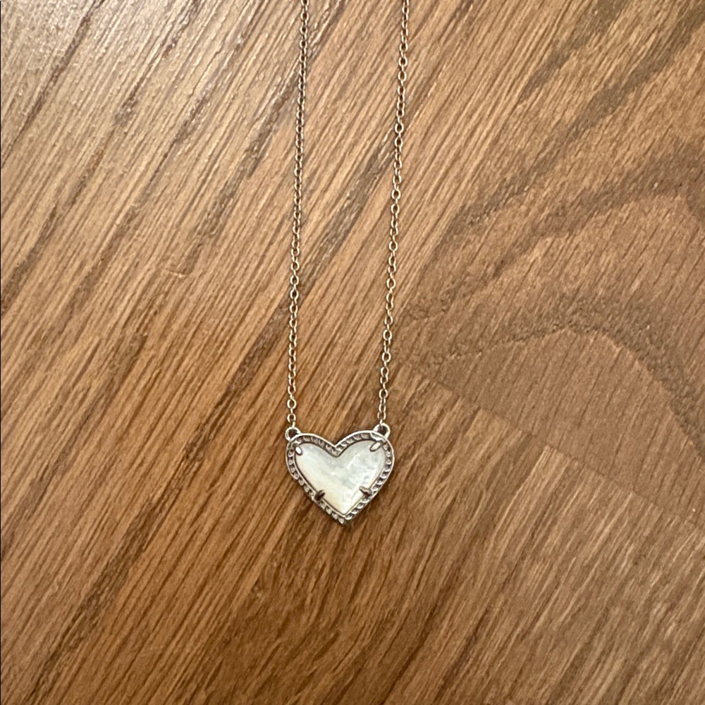 Kendra Scott Silver Heart Necklace